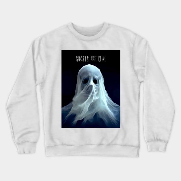 Halloween Ghost 5: Haunting Spirit Face Crewneck Sweatshirt by Puff Sumo